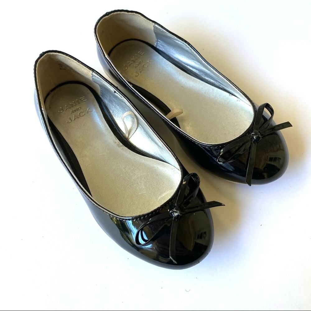 Janie and Jack Ballet Flats Girls Size 10 patent leather little girls dress shoe